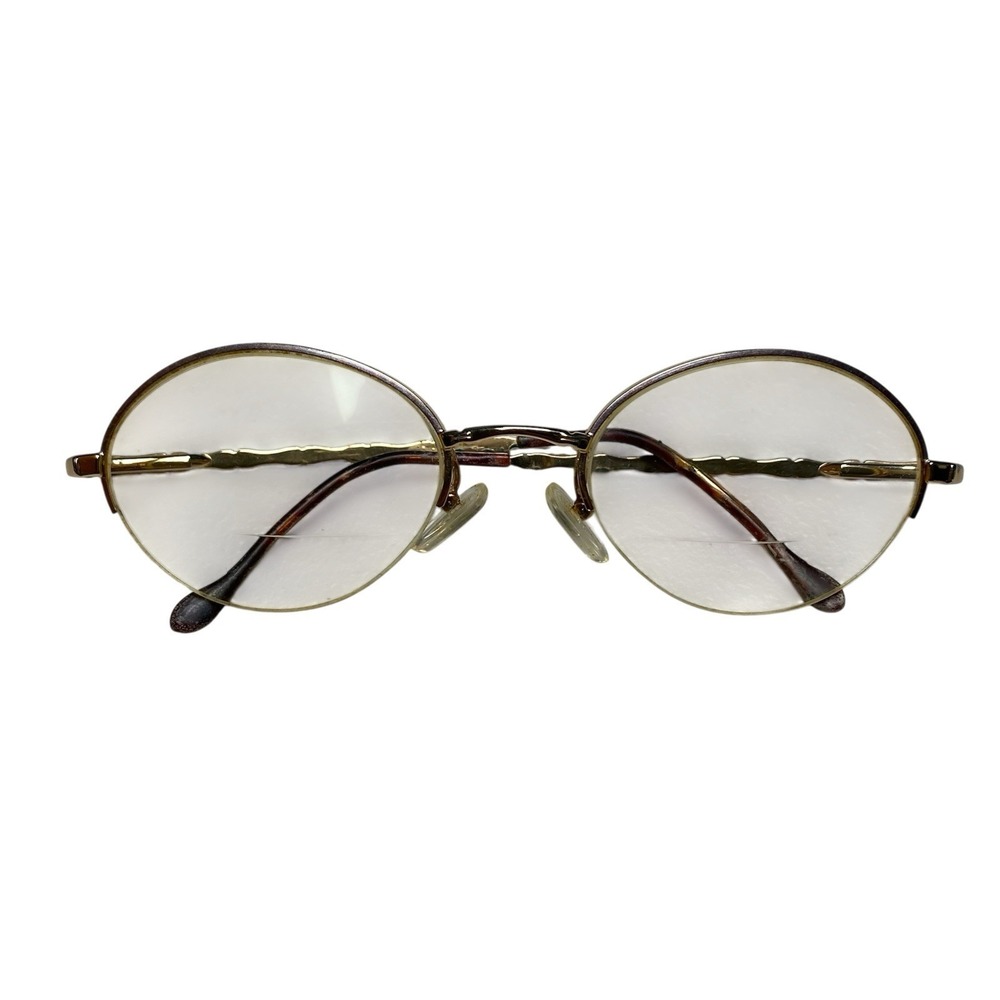Lanvin Glasses Oval Half Rim Spellout